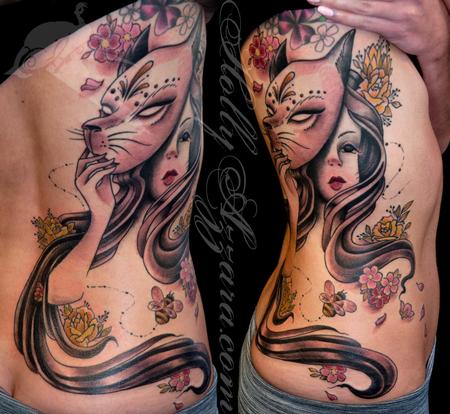 Holly Azzara - Woman with Fox Mask On Ribs